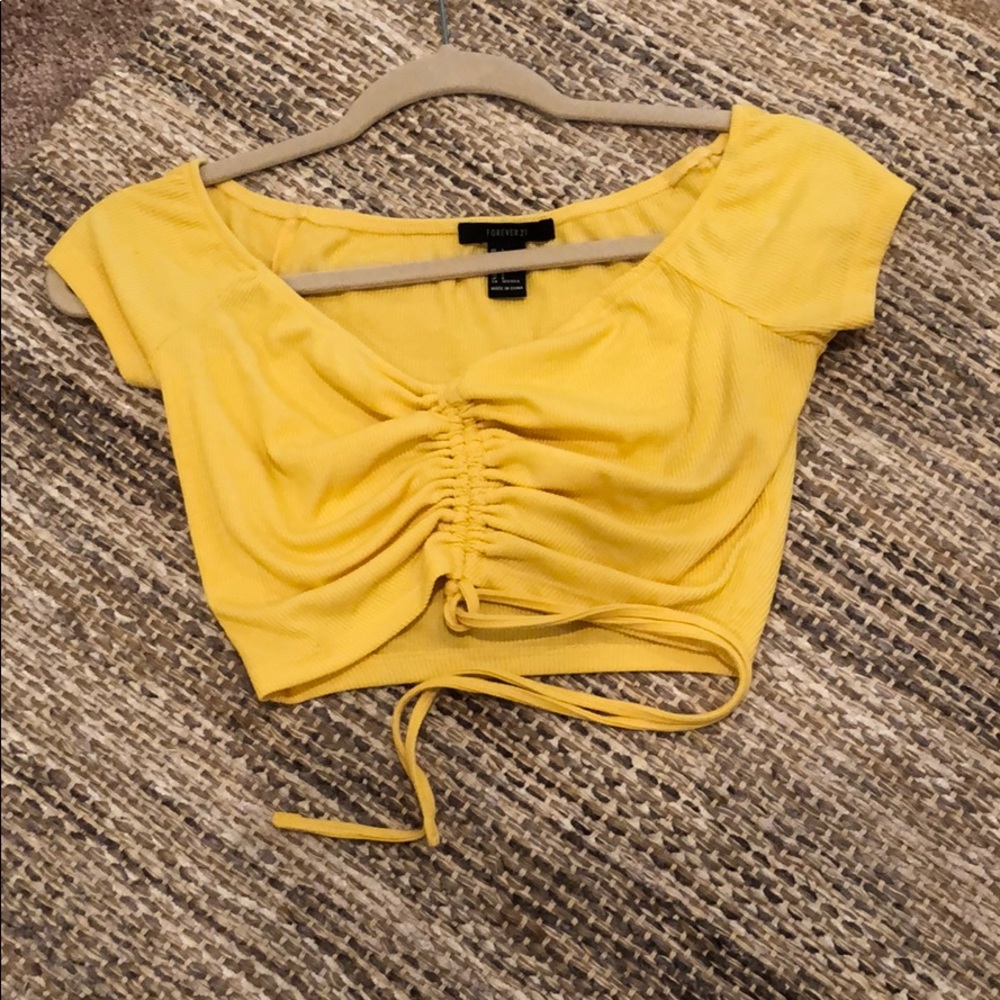 Yellow crop top